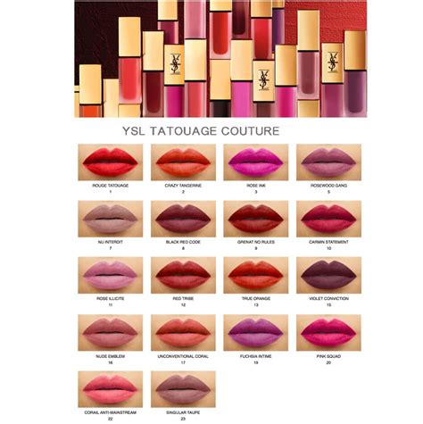 swatch ysl lip tatouage|ysl tattoo couture lip stain.